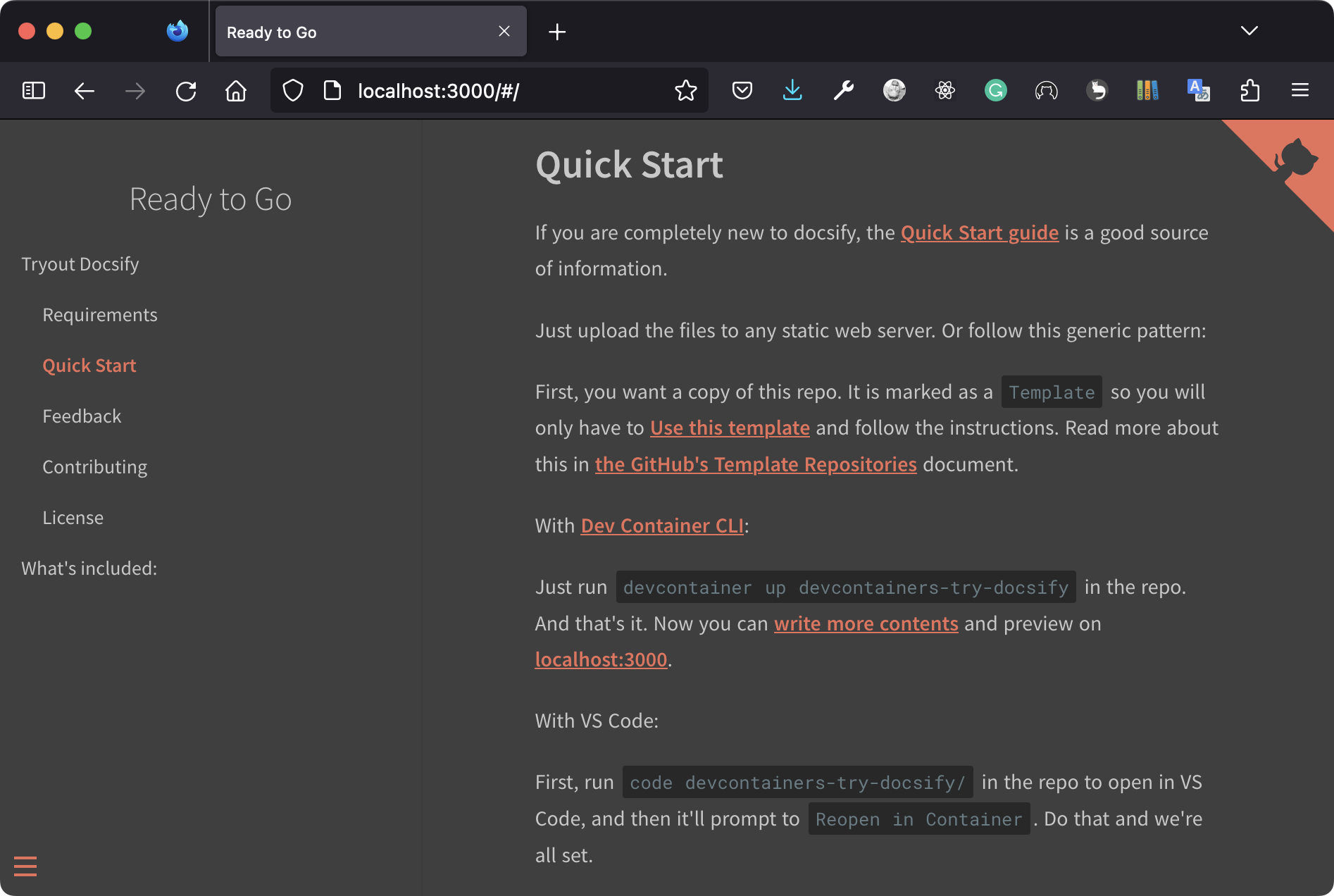 Docsify - A ready-to-go template